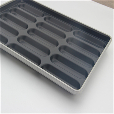 RK Bakeware China Foodservice NSF 15 Mold Glaze Nonstick Aluminized Steel Hotdog Bun Pan