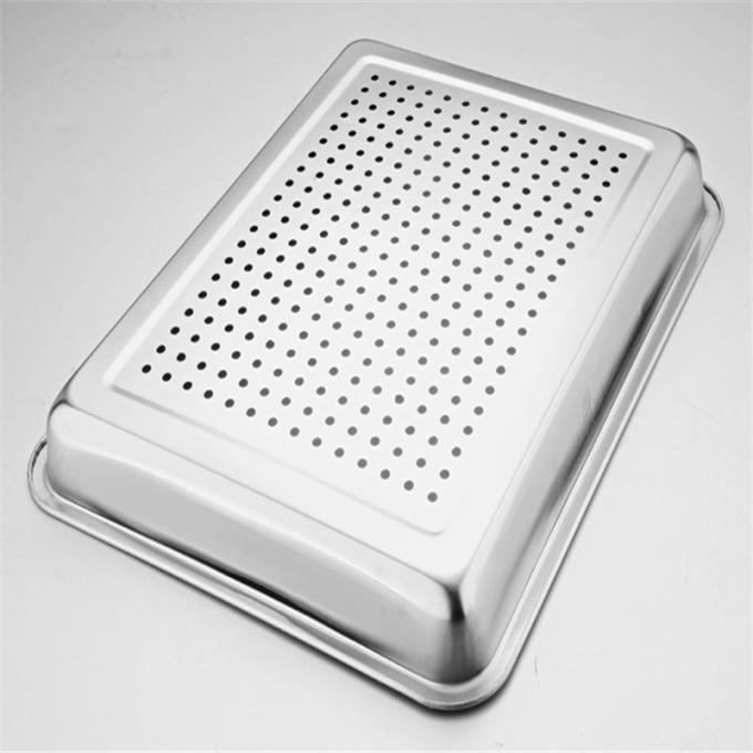 Rk Bakeware China-Full Size 600X400 Perforated Aluminum Flat Plain Shee Bun Pans /Bread Baking Pans