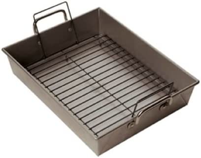 Rk Bakeware China Foodservice 977943 Bake and Roast Pan with Handles and Nonstick Rack