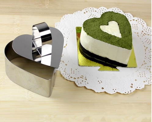 RK Bakeware China Foodservice NSF Aço inoxidável Forma de coração Mousse Mousse Mould Lamy Cheese Cake Mould
