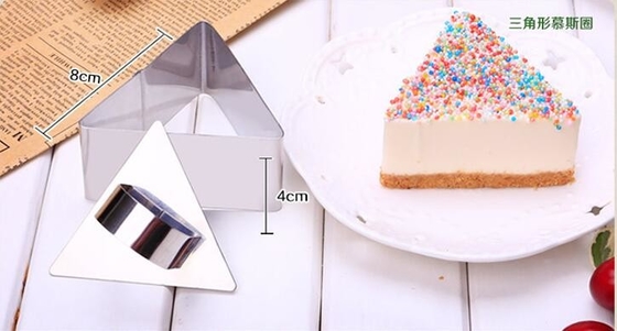 RK Bakeware China Foodservice NSF Triângulo Mousse Cake Ring Ring Mold Cut Biscoitos Mould Cake Bakeware
