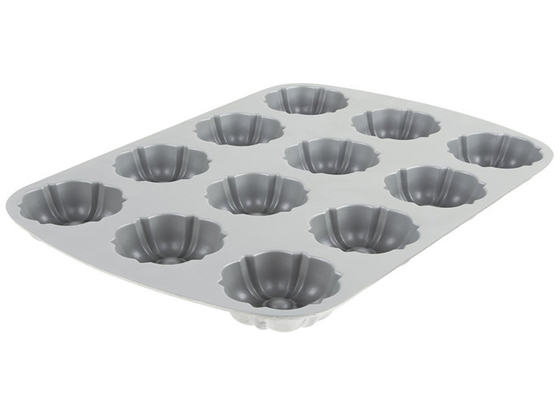 RK Bakeware China Foodservice NSF 12 Compartimento Bundtlette Alumínio Muffin Cake Pan Grau Comercial