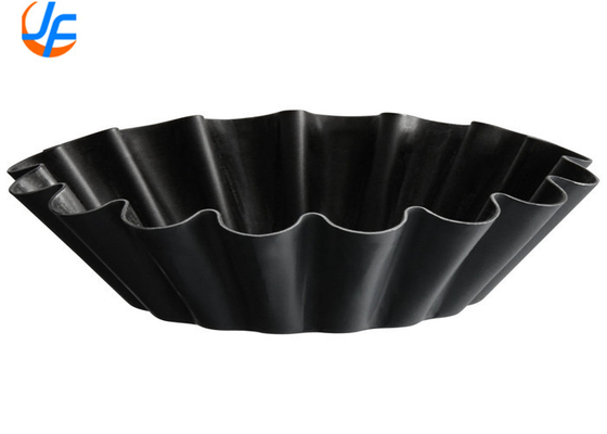 RK Bakeware China Foodservice NSF Telfon Nonstick Moldura de bolo de alumínio Mini Fluted Brioche Cake Pan Mold