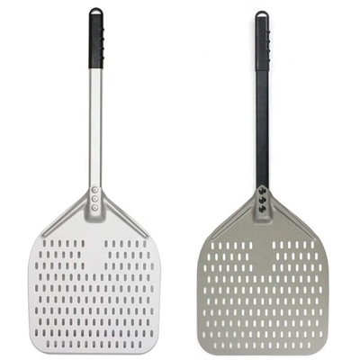 66cm Hard Anodizado de Alumínio Pizza pá 12 polegadas de Alumínio Pizza Peel Prata Perforado Pizza Peel