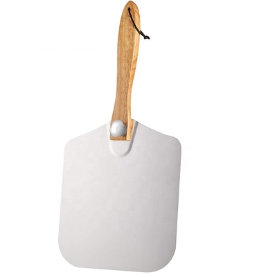 12&quot;*14&quot;*25' Bandejas De Pasapalos De Piedra Alumínio Metal Pizza Peel Folhável Madeira Manuseio Pizza Scoop Folhável