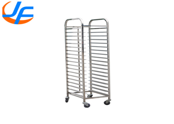 RK Bakeware China Foodservice NSF 470*620 REVENT Double Oven Baking Tray Rack Trolley Aço inoxidável GN1/1 Pan Trolley