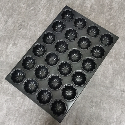 24 queques de alumínio de cozimento Tray Non Stick da bandeja 1.0mm do bolo da cavidade