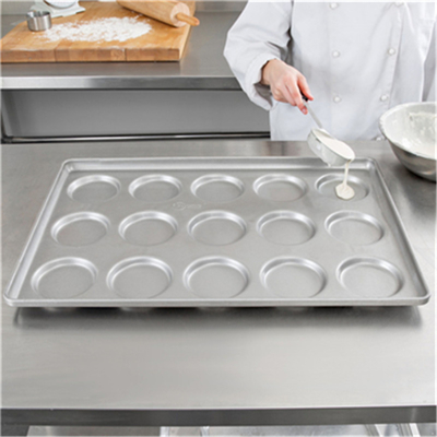 RK Bakeware China 3 polegadas vitrificou o bolo de Hamburger de aço Pan Baking Tray de Aluminumized