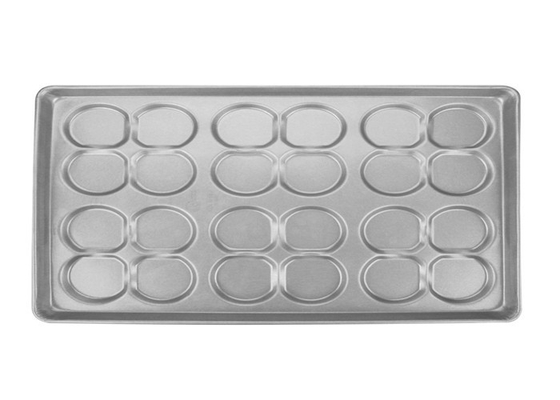 RK Bakeware China Foodservice NSF 24 Mold Aluminizado de aço em aglomerado Hamburger Bun Tray Muffin Top / Cookie Pan