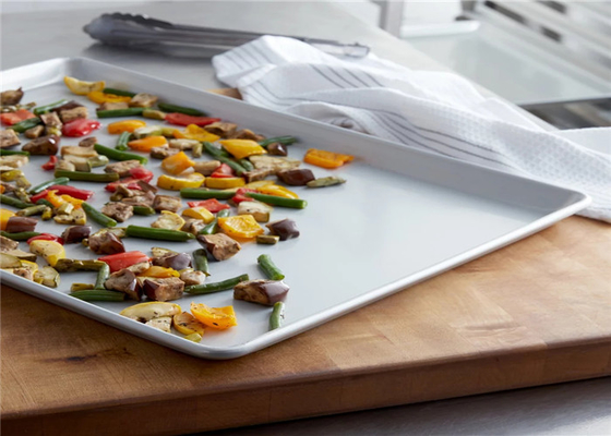 RK Bakeware China 16 Gauge Full Size Alumínio Tray de Forno Filho em Rim vidrado 15 13/16 &quot;x 21 13/16&quot;