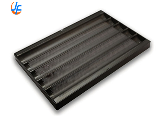 RK Bakeware China Foodservice 5 linhas Alumínio Nonstick Perforado Baguette Tray