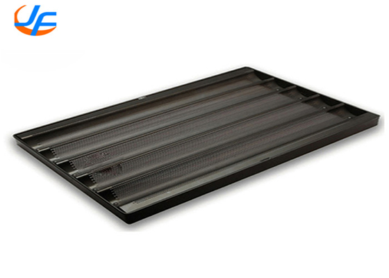 RK Bakeware China Foodservice 5 linhas Alumínio Nonstick Perforado Baguette Tray