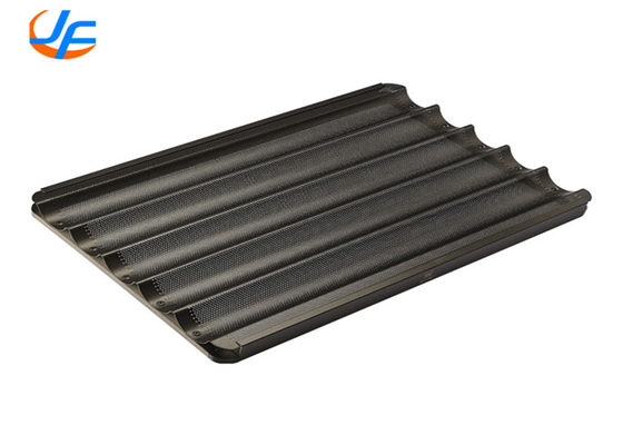RK Bakeware China Foodservice 5 Slots Baguete de Alumínio Perforado Caixa de Forno / Pão Francês