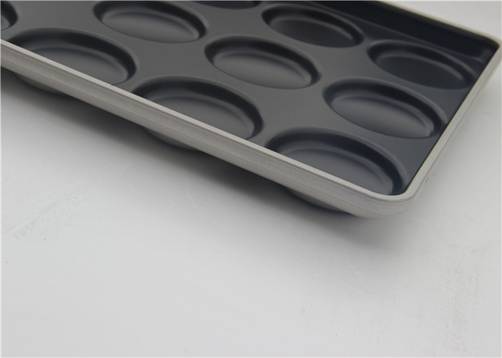 RK Bakeware China Foodservice 42425 Glaciado Aço Aluminizado 15 Molde 3,42 oz. Hamburguês Buns Tray Muffin Top Cookie Pa