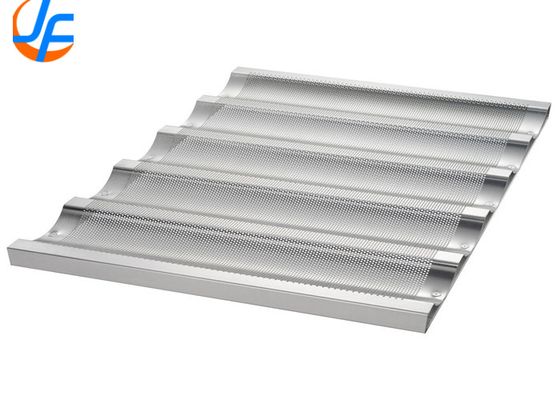 RK Bakeware China Foodservice Chicago Metallic 5 Loaf Glazed Uni Lock NSF Alumínio Baguette bandejas de panificação