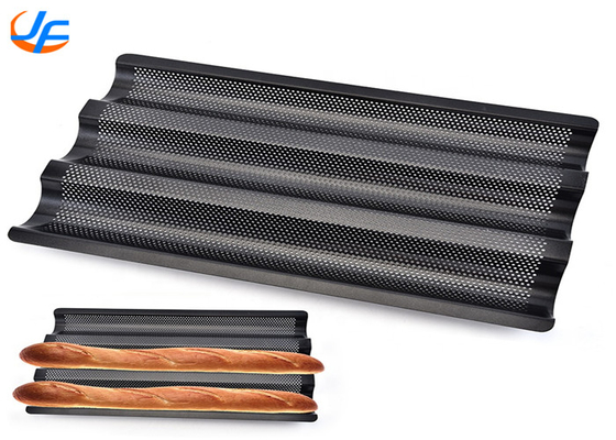 RK Bakeware China Foodservice Chicago Metallic 5 Loaf Glazed Uni Lock NSF Alumínio Baguette bandejas de panificação