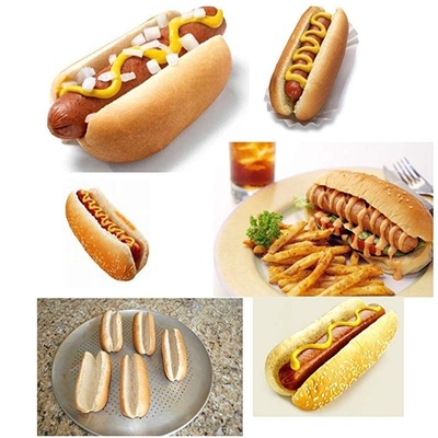 RK Bakeware China Foodservice NSF 4 polegadas 4.5 polegadas 6 polegadas Hot Dog Bun Pan Hot Dog Mold