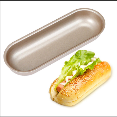 RK Bakeware China Foodservice NSF 4 polegadas 4.5 polegadas 6 polegadas Hot Dog Bun Pan Hot Dog Mold