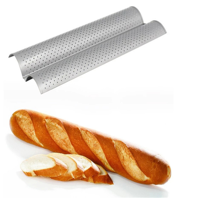 RK Bakeware China Foodservice NSF Perforado 3 Slot Baguette Tela de Pão Francês