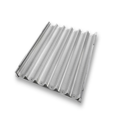 RK Bakeware China Foodservice NSF Durashield Coating16 Channel Bandeja para assar baguete industrial