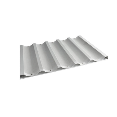 RK Bakeware China Foodservice NSF 5 Loaf Glazed Aluminum Baguette Baking Tray Pão Francês