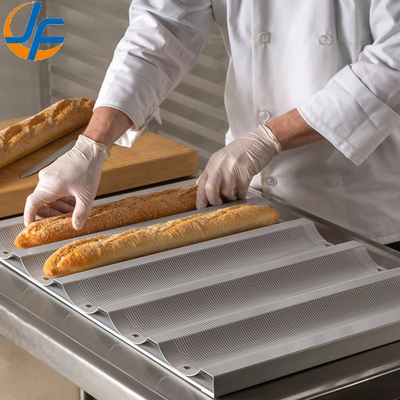 RK Bakeware China Foodservice NSF 5 Loaf Nonstick Alumínio Eurogliss Baguette Bake Tray/ Pão Francês