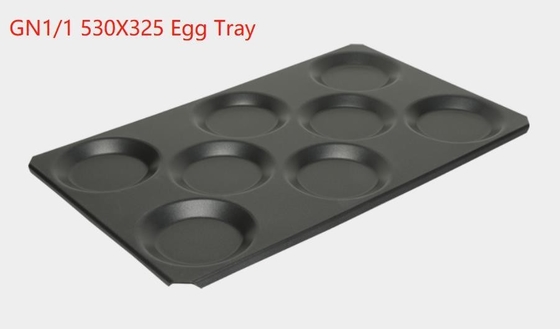 Rk Bakeware China-Gastronorm Gn 1/1 Alumínio Nonstick Baking Tray 530X325mm com 8 moldes para ovos