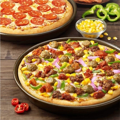 Rk Bakeware China-Rectangular Hard Coat Perforado Crusta Fina Alumínio Pizza Mold