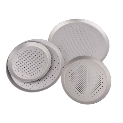 Rk Bakeware China-Coat duro perfurado crosta fina redonda bandeja de pizza