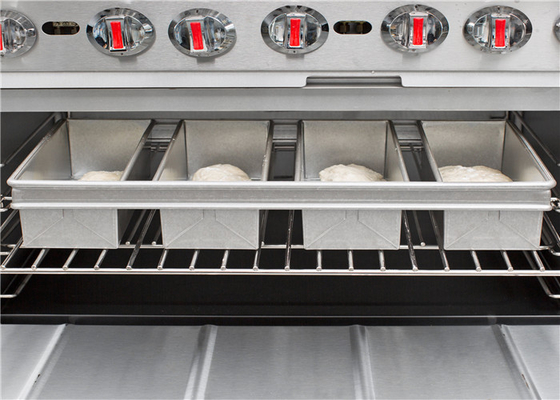 RK Bakeware China-Chicago Metallic 4 Strap Glazed Aluminized Pullman panela de pão Panela de pão 13 &quot;x 4&quot; x 4 &quot;
