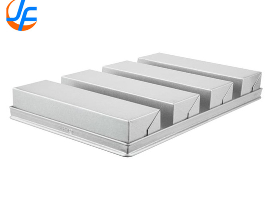 RK Bakeware China Foodservice NSF 650g 4 Strap Glazed Aluminized Steel Pullman Pão Pan Pan 13 &quot;x 4&quot; x 4 &quot;