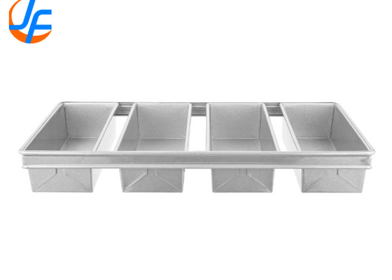 RK Bakeware China Foodservice NSF 650g 4 Strap Glazed Aluminized Steel Pullman Pão Pan Pan 13 &quot;x 4&quot; x 4 &quot;