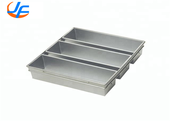 RK Bakeware China-Aluminizado Aço 3 Faixas Rye Mackies Pão Pan Glaciado