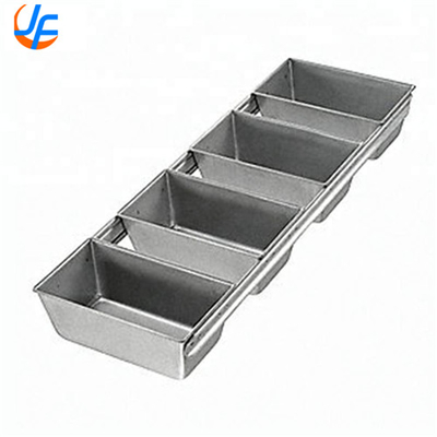 RK Bakeware China- 4 Strap Silicone Glazed Aluminum Loaf Pans/Pullman Pan Pan Set de molde de pão