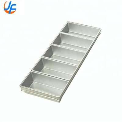 RK Bakeware China- 4 Strap Silicone Glazed Aluminum Loaf Pans/Pullman Pan Pan Set de molde de pão