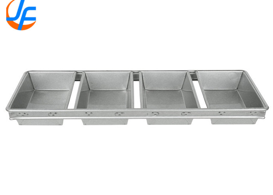 RK Bakeware China- 4 Faixas Panas de Pão de Alumínio, Pan de Pão de Aço Aluminizado