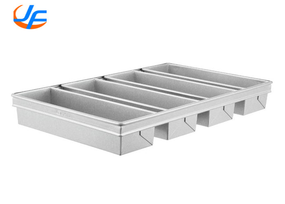 RK Bakeware China- 4 Faixas Panas de Pão de Alumínio, Pan de Pão de Aço Aluminizado