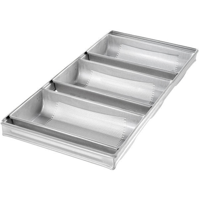 Rk Bakeware China-Foodservice 41145 Grelha de pão de fogão de aço aluminizado com 4 tiras