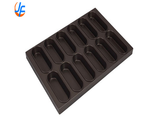 RK Bakeware China- Cupcake de forma oval Muffin Tray para fábrica de bolo industrial