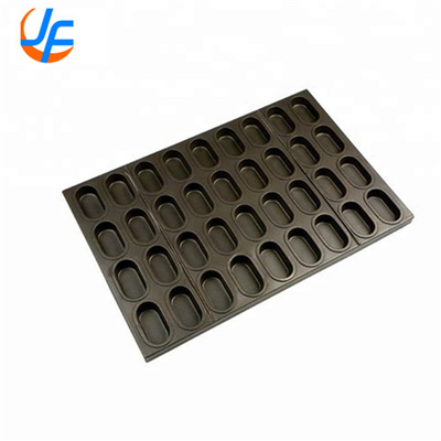 RK Bakeware China- Cupcake de forma oval Muffin Tray para fábrica de bolo industrial