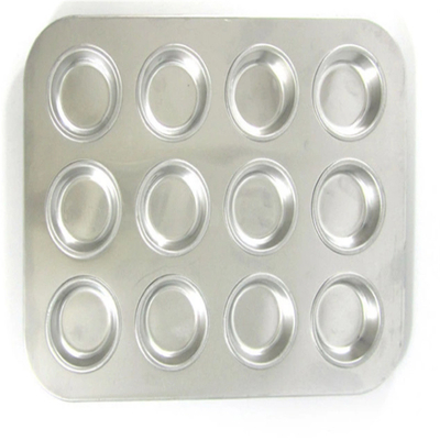 RK Bakeware China Foodservice NSF 12 xícaras de panela de muffin de alumínio e bandeja de bolinhos