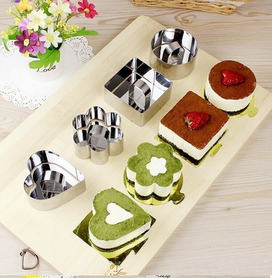 RK Bakeware China Foodservice NSF Aço inoxidável Forma de coração Mousse Mousse Mould Lamy Cheese Cake Mould