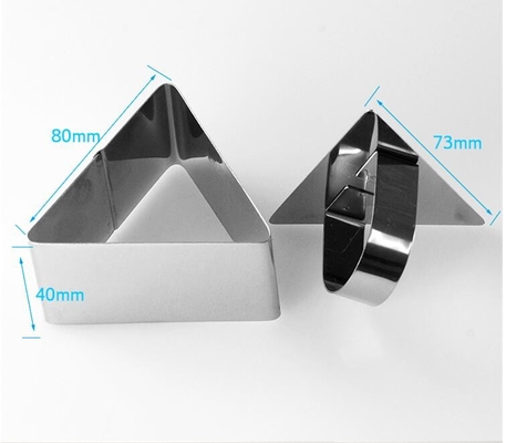 RK Bakeware China Foodservice NSF Triângulo Mousse Cake Ring Ring Mold Cut Biscoitos Mould Cake Bakeware