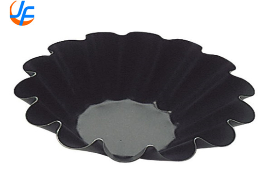 RK Bakeware China Foodservice NSF Telfon Nonstick Moldura de bolo de alumínio Mini Fluted Brioche Cake Pan Mold