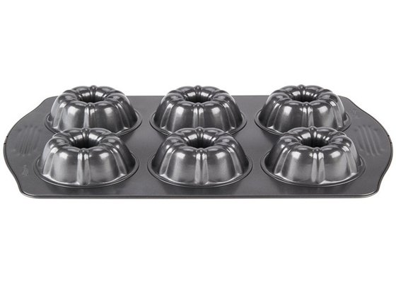 RK Bakeware China Foodservice NSF Mould de bolo de aço inoxidável Fluted Mini Bundt Cake Pan