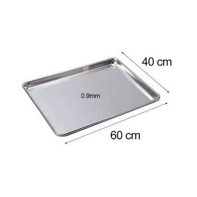 400x600 mm Pan de chapa de metal Caixa de fio na borda 0,9 mm espessura Forno de cozimento