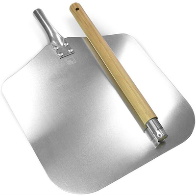 Ferramentas de Forno 83cm Alumínio Pizza Peel com Mão de Madeira Removível Pizza Schep 12x14