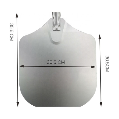 66cm Manilha de madeira Peel de pizza Peel de metal Pega de pizza de alumínio 12 polegadas
