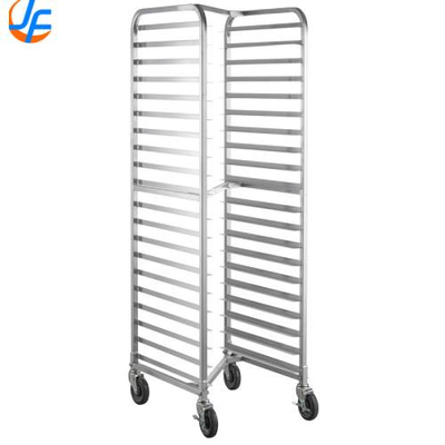 RK Bakeware China-16 Pan Aluminium End Load Sheet / Bun Pan Rack para Reach-Ins - Desmontado