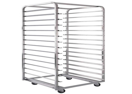 RK Bakeware China 15 bandejas bandeja de cozimento de aço inoxidável carrinho de pão forno de cozimento